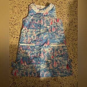 Lilly Pulitzer Zanzibar blue Boatylicious shift dress size 8